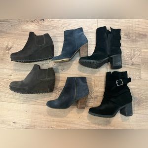 Womens lot of 3 fall boots size 7.5